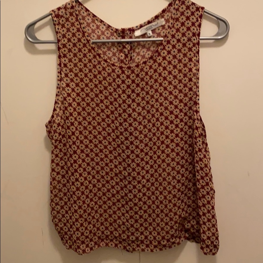 Sheer sleeveless blouse